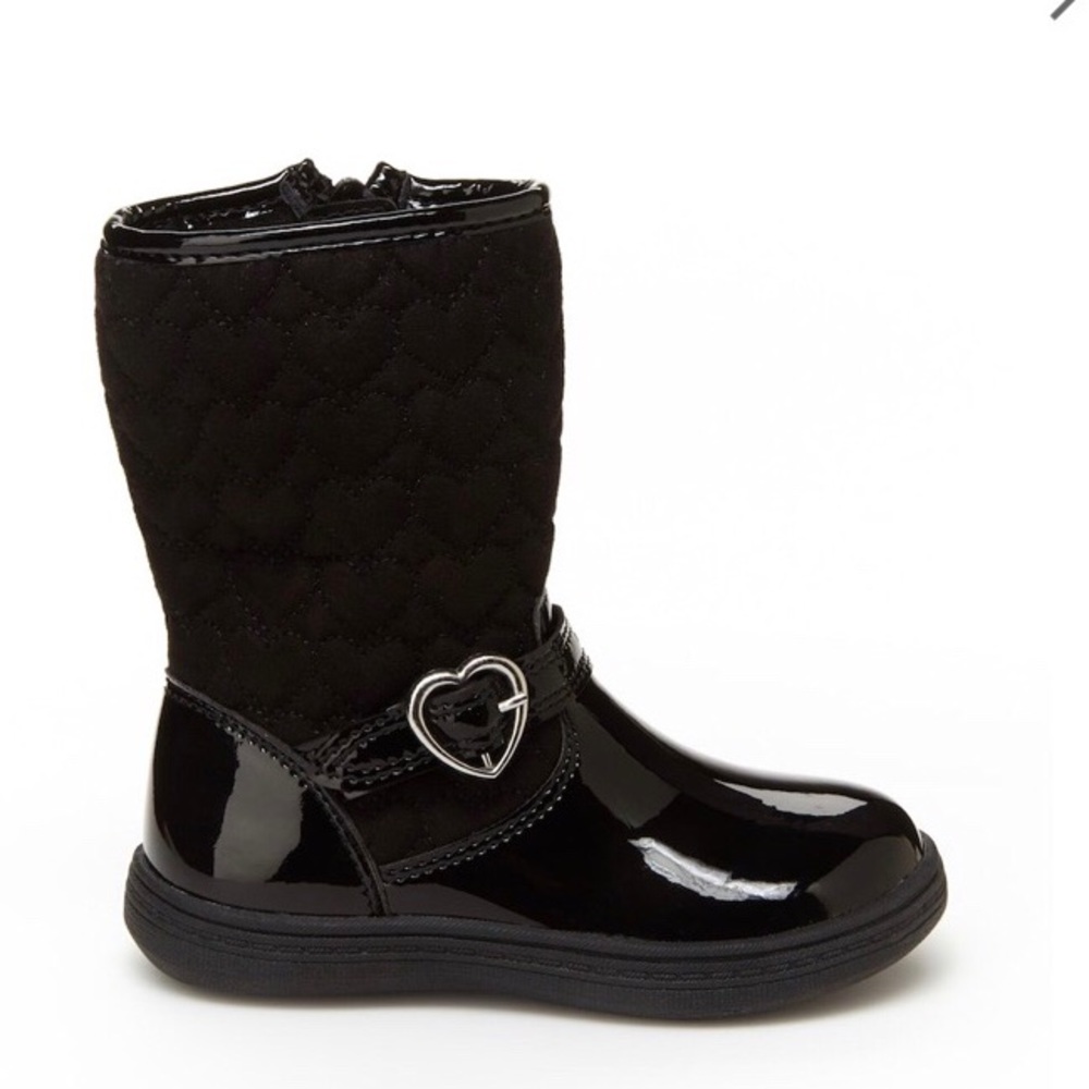 Carter's Bonita Toddler Girls Boots Riding Winter Black Shiny New 5 or 7 - Picture 2 of 11